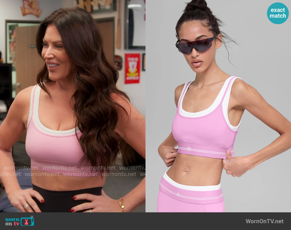 Alo Yoga Airbrush Better Together Bra worn by Emily Simpson on The Real Housewives of Orange County