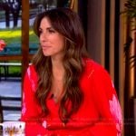 Alyssa's pink floral wrap dress on The View