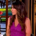 Alyssa’s pink suede mini dress on The View