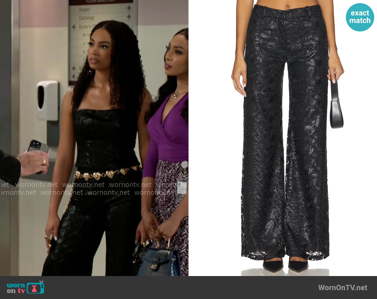 Amanda Uprichard Donahue Pants worn by Chelsea Hamilton (RhonniRose Mantilla) on Beyond the Gates