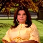 Ana’s yellow pleated dress on The View