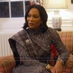 Angela’s black metallic maxi dress on The Real Housewives of Atlanta