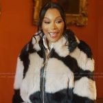 Angela's two-tone fuzzy jacket on The Real Housewives of Atlanta