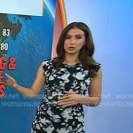 Angie Lassman's black printed dress on Today