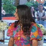 Angie Lassman’s floral puff sleeve dress on Today