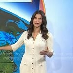 Angie Lassman’s ivory ribbed midi dress on Today
