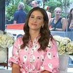 Angie Lassman’s pink floral print shirtdress on Today