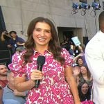 Angie Lassman's pink floral shirtdress on Today