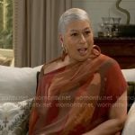 Anita’s marbled print overlay dress on Beyond the Gates