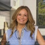 Anna Francese Gass’s blue striped shirtdress on Good Morning America