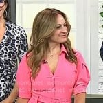 Anna Francese Gass's pink belted mini shirtdress on Today