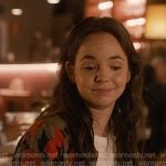 Annabelle’s black floral jacket on Paris is Always a Good Idea