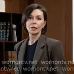 Anna’s brown blazer on General Hospital