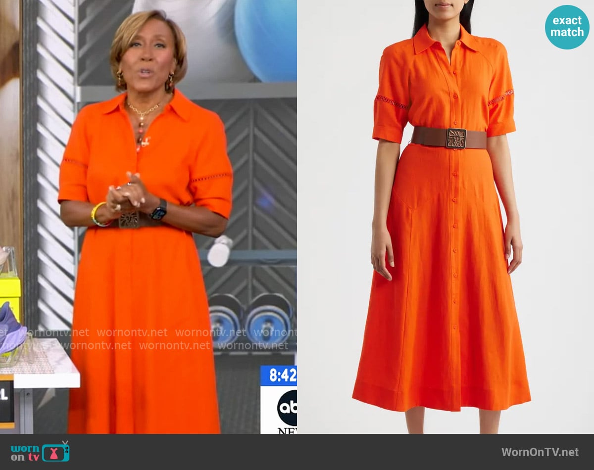 Robin’s orange shirtdress on GMA Robin’s orange shirtdress on GMA