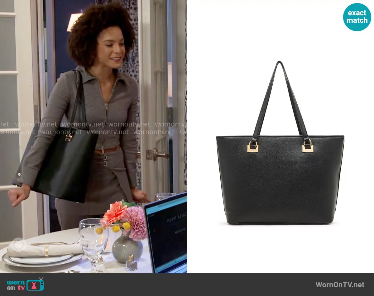Anne Klein Work Large Tote Bag worn by Deanna McBride (Angela Fairley) on Beyond the Gates