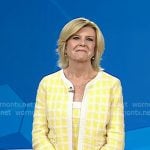 Anne Thompson’s yellow check teed jacket and dress on Today
