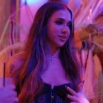 Ariana’s black lace corset bodysuit on Next Gen NYC