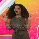 Arianna’s army green sleeveless jumpsuit on Today