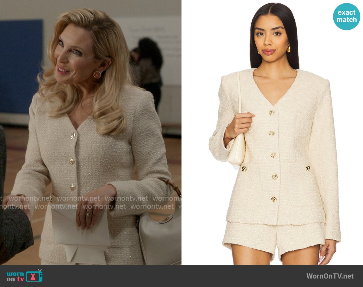 ASTR the Label Lysanor Jacket worn by Eva Woods (June Diane Raphael) on Elle
