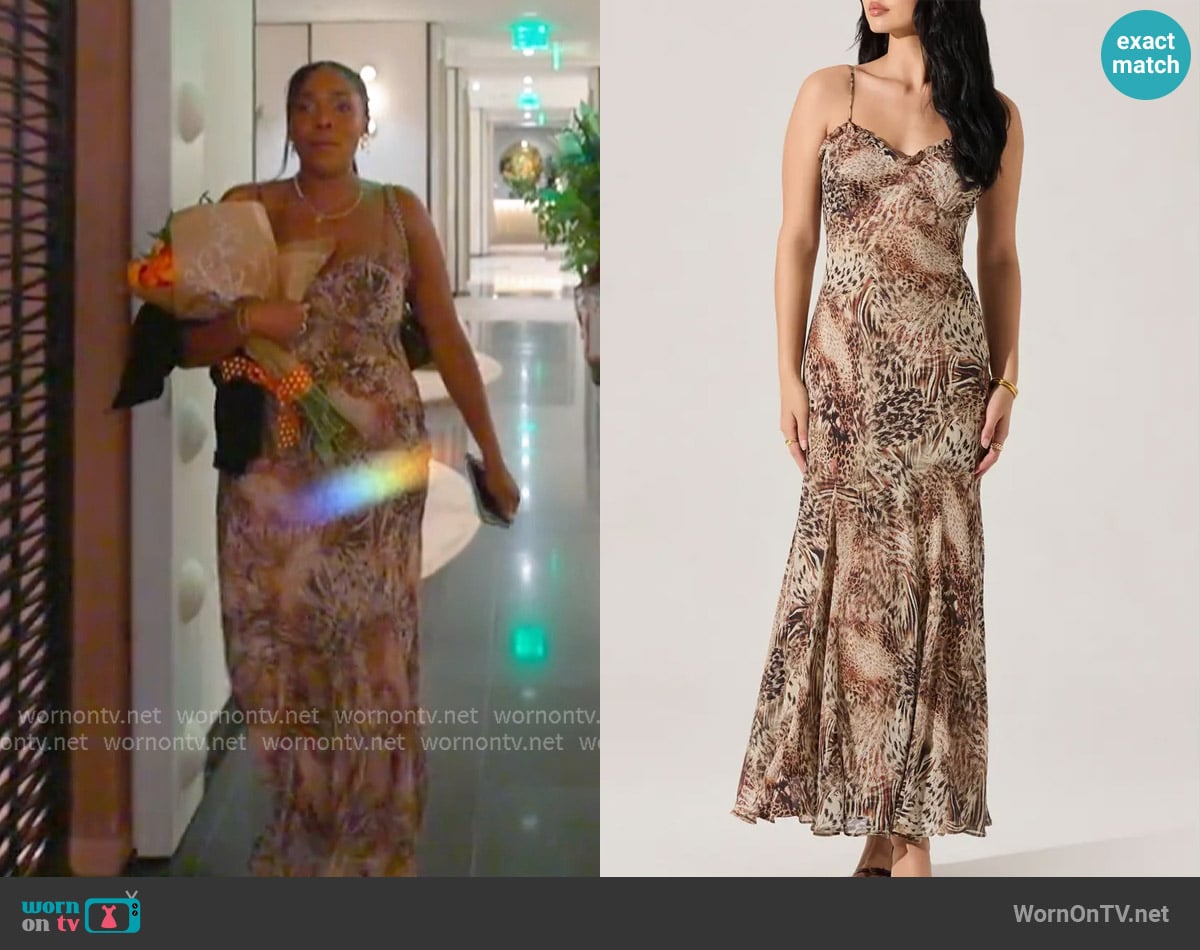 ASTR the Label Maeryn Dress worn by Jasmine Goode on The Valley
