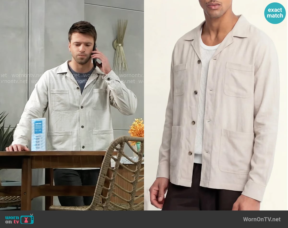Auto-Reply Safari Jacket worn by Hudson Parker (Troy Lennon Appel) on General Hospital