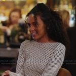 Ava's polka dot print top on Next Gen NYC