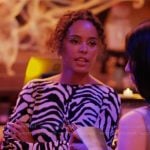 Ava’s zebra stripe maxi dress on Next Gen NYC