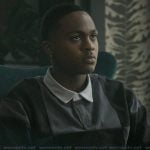 Bakari’s check print rugby shirt on The Chi