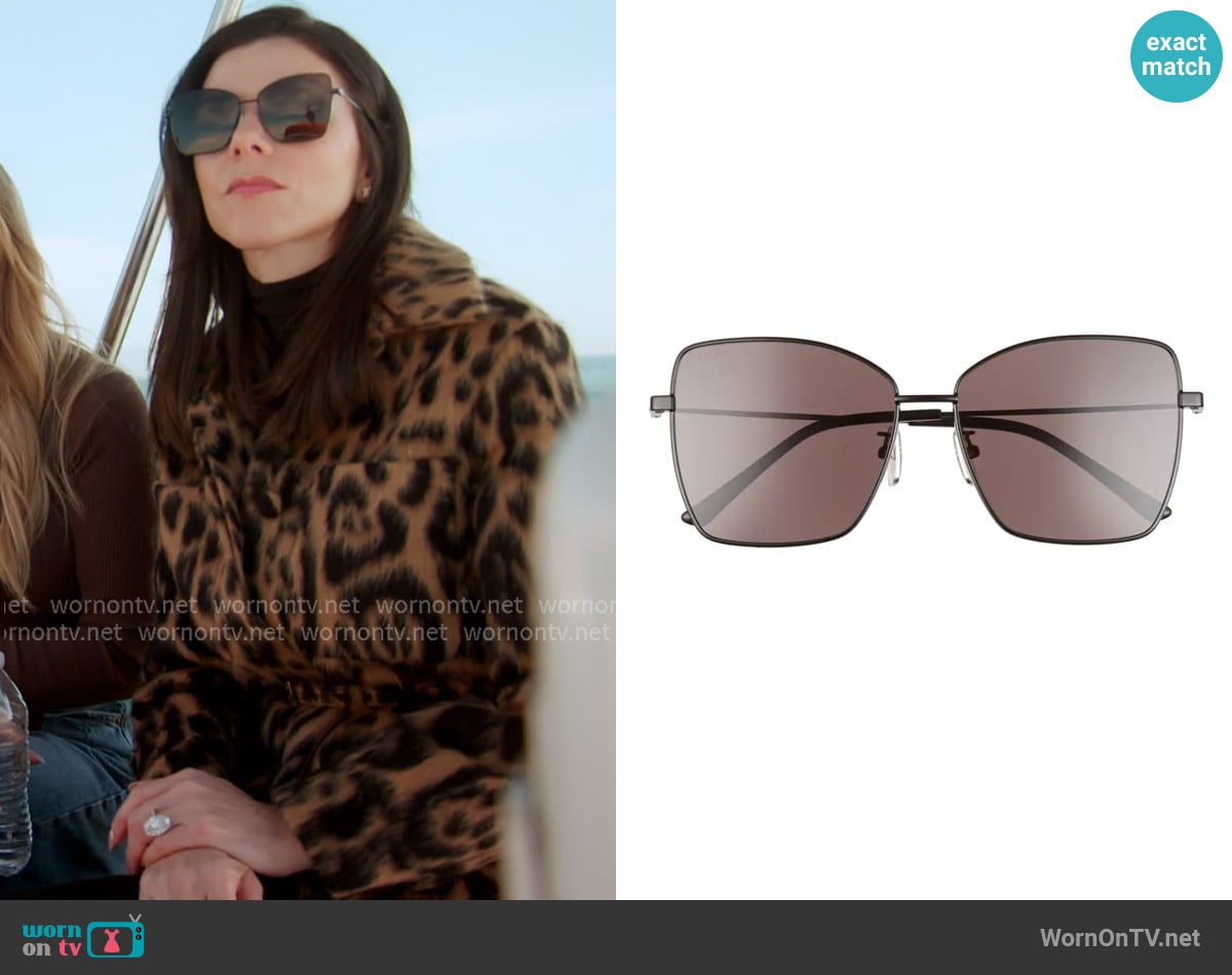 Balenciaga 60mm Butterfly Sunglasses worn by Heather Dubrow on The Real Housewives of Orange County