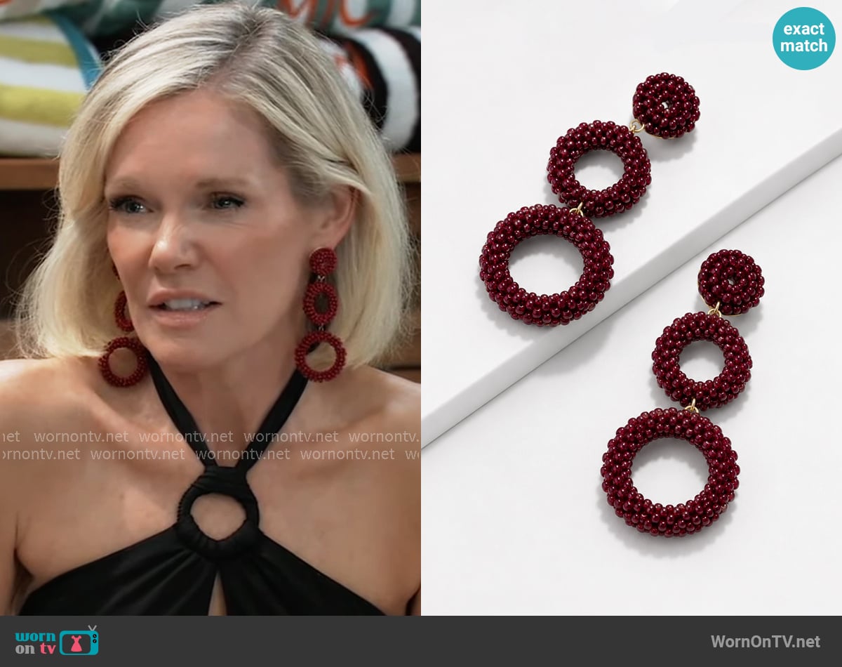 Baublebar Capella Drop Earrings worn by Ava Jerome (Maura West) on General Hospital