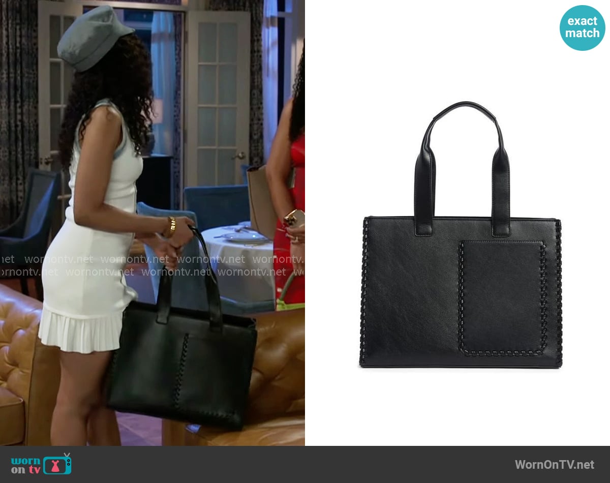 Bcbg Whipstitch Tote worn by Kat Richardson (Colby Muhammad) on Beyond the Gates