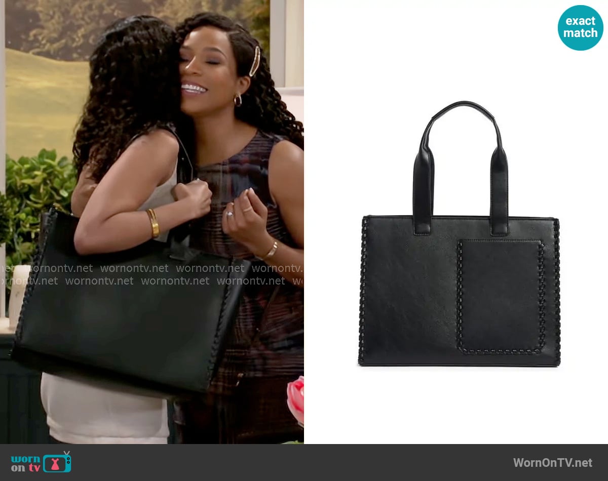Bcbg Whipstitch Tote worn by Kat Richardson (Colby Muhammad) on Beyond the Gates