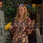 Belle’s beige printed maxi dress on Days of our Lives