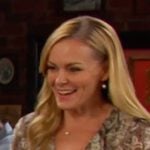 Belle's paisley print ruffle mini dress on Days of our Lives