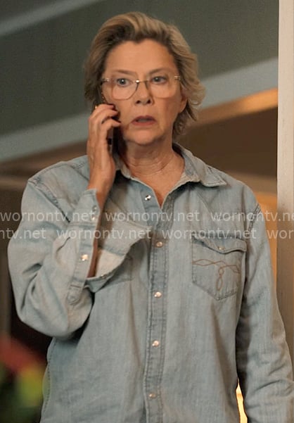 Beulah’s chambray shirt on Dutton Ranch