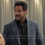 Bill’s blue textured jacket on The Bold and the Beautiful