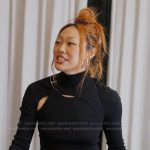 Black cutout top on Next Gen NYC