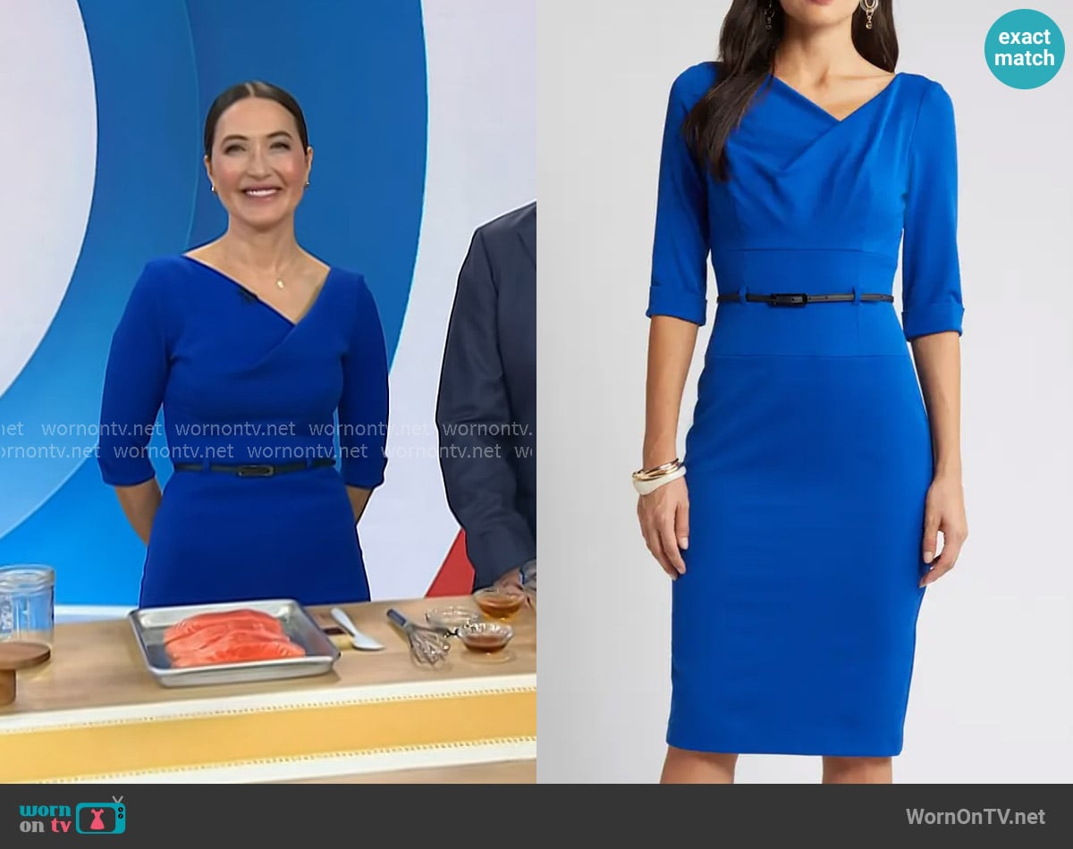 Candice Kumai’s blue sheath dress on Today Candice Kumai’s blue sheath dress on Today