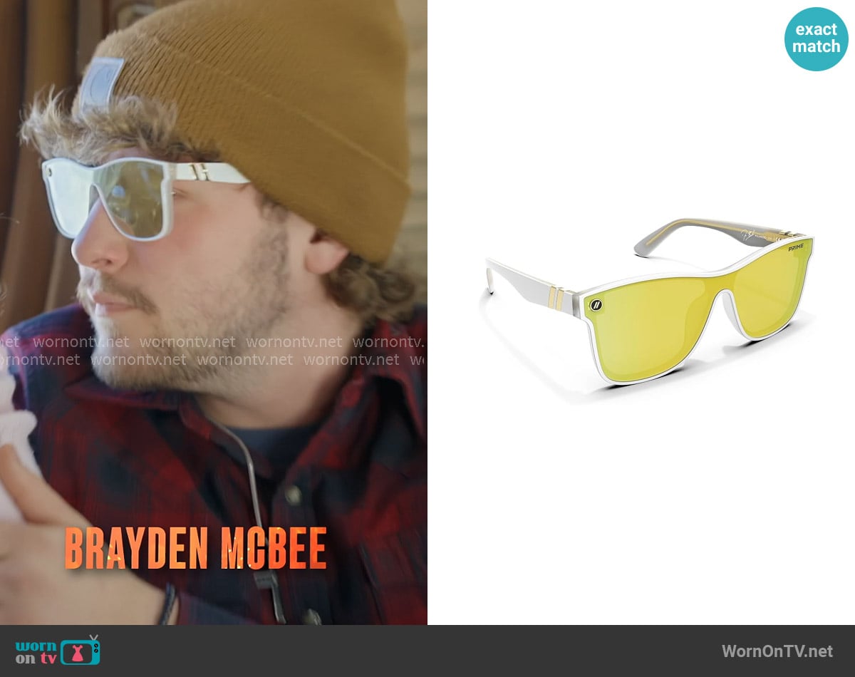 Brayden’s white sunglasses on The McBee Dynasty Real American Cowboys