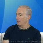 Bob Odenkirk’s navy stripe trim tee on Today