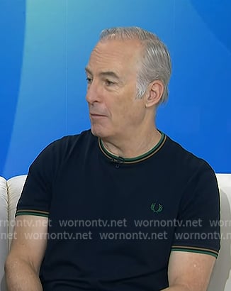 Bob Odenkirk’s navy stripe trim tee on Today