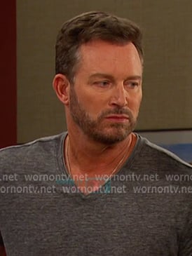 Brady’s grey v-neck tee on Days of our Lives