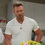 Brady’s white v-neck tee on Days of our Lives