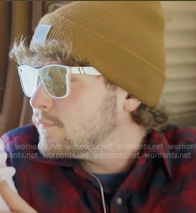 Brayden’s white sunglasses on The McBee Dynasty Real American Cowboys