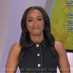 Brittany’s black sleeveless button front dress on Good Morning America