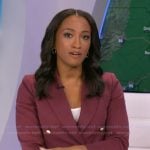 Brittany's burgundy double breasted blazer on Good Morning America