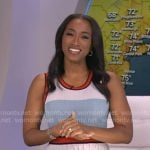 Brittany’s sleeveless colorblock dress on Good Morning America