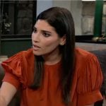 Brook Lynn’s red puff sleeve top on General Hospital