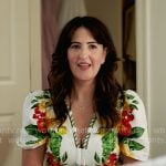 Brooke's floral v-neck dress on The Five Star Weekend