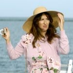 Brooke's lilac floral dress and cardigan set on The Five Star Weekend